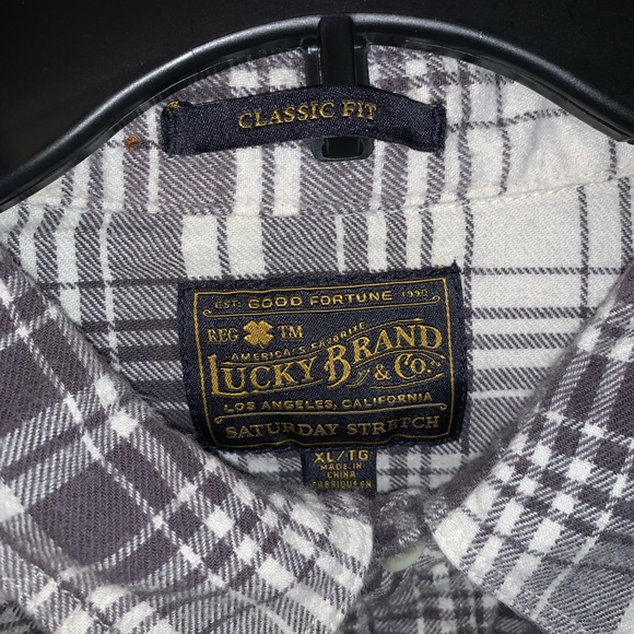 Lucky Brand mens XL western style flannel shirt - Picture 2 of 3